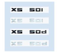 Emblema ABS Cromado Negro 3D X 5M50i X 5M50d X5 M50d M50i for la Serie X5 E70 G05, decoración Exterior del Maletero del Coche, Logotipo Adhesivo.(Glossy Black,X5M50d)