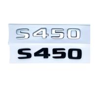 Emblema ABS Plateado Negro Brillante S480 S500 S560 S580 S600 Compatible con S W222 W223 Insignia Trasera Lateral del Coche Placa de identificación Etiqueta Adhesiva con Logotipo(S450,Silver)