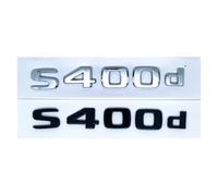 Emblema ABS Plateado Negro Brillante S480 S500 S560 S580 S600 Compatible con S W222 W223 Insignia Trasera Lateral del Coche Placa de identificación Etiqueta Adhesiva con Logotipo(S400d,Silver)