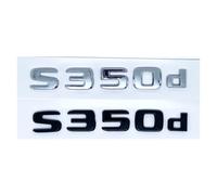 Emblema ABS Plateado Negro Brillante S480 S500 S560 S580 S600 Compatible con S W222 W223 Insignia Trasera Lateral del Coche Placa de identificación Etiqueta Adhesiva con Logotipo(S350d,Silver)