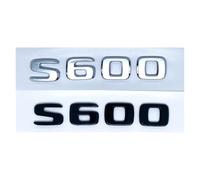 Emblema ABS Plateado Negro Brillante S480 S500 S560 S580 S600 Compatible con S W222 W223 Insignia Trasera Lateral del Coche Placa de identificación Etiqueta Adhesiva con Logotipo(S600,Silver)