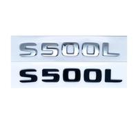 Emblema ABS Plateado Negro Brillante S480 S500 S560 S580 S600 Compatible con S W222 W223 Insignia Trasera Lateral del Coche Placa de identificación Etiqueta Adhesiva con Logotipo(S500L,Glossy Black)