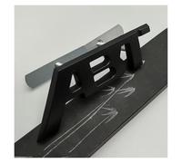 Emblema ABT de metal cromado negro 3D for parrilla delantera de coche(80x32mm,Grille Matte Black)