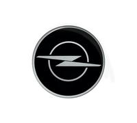 Emblema Adhesivo 3D Compatible con Opel, Producto con Licencia (Negro, 58 mm)