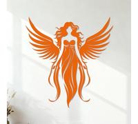 emblema angelical guardián celestial elegancia seráfica alas de ángel Calcomanías de pared Varios tamaños 35x36.4cm Naranja