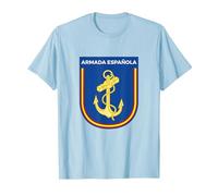Emblema Armada Española Ejército español Naval Camiseta, Hombre, Azul Bebé, S
