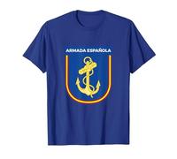 Emblema Armada Española Ejército español Naval Camiseta, Hombre, Azul Real, S