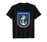 Emblema Armada Española Ejército español Naval Camiseta, Hombre, Negro, 5XL