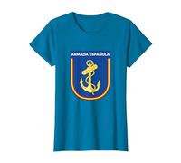 Emblema Armada Española Ejército español Naval Camiseta, Mujer, Zafiro, L