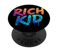 Emblema Colorido para niños Ricos PopSockets PopGrip Adhesivo
