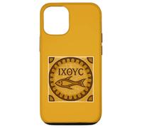 Emblema Cristiano temprano del símbolo del pez de Ichthys para Jesucristo Carcasa para iPhone 12/12 Pro