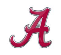 Emblema de aluminio en relieve de color resistente FANMATS 60622 Alabama Crimson Tide, calcoman a para auto (alternativa)