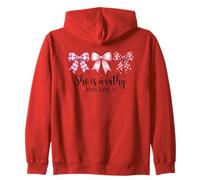 Emblema de arco de Proverbios 31 She Is Worthy Sudadera con Capucha