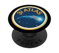 Emblema de astronomía Espacial del Cometa interestelar 3I Atlas 2025 N1 PopSockets PopGrip Adhesivo