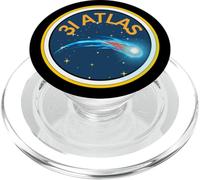 Emblema de astronomía Espacial del Cometa interestelar 3I Atlas 2025 N1 PopSockets PopGrip para MagSafe