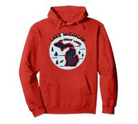 Emblema de Aventura escénica de los Grandes Lagos del Lago Michigan Sudadera con Capucha, Unisex para Adultos, Rojo, M