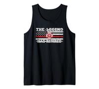 Emblema de Bandera Estadounidense The Legend Has Retired Firefighter Camiseta sin Mangas