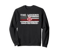 Emblema de Bandera Estadounidense The Legend Has Retired Firefighter Sudadera