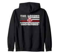 Emblema de Bandera Estadounidense The Legend Has Retired Firefighter Sudadera con Capucha