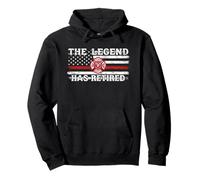 Emblema de Bandera Estadounidense The Legend Has Retired Firefighter Sudadera con Capucha