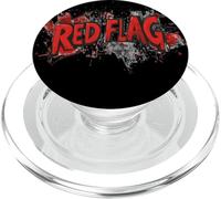 Emblema de bandera roja para hombre y mujer PopSockets PopGrip para MagSafe