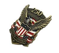 Emblema de coche con diseño de águila, decoración 3D, bandera americana, adhesivo resistente | Emblema metálico patriótico para coche - para puerta de maletero, guardabarros parachoques berlina