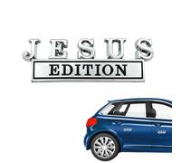 Emblema de coche - Decoración de símbolo cristiano religioso - Emblema de Jesús de metal | para camión, , SUV, parachoques trasero, ventana trasera, rejilla de maletero