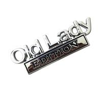 Emblema de coche Old Lady Pegatina 3D Divertida Universal de Metal con | Emblemas y pegatinas de coche para SUV Maletero Puerta Capó Lateral Trasera Delantera Techo Cabina