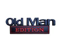 Emblema De Coche Old Man Edition, 10x3 Cm 3D Metal Emblem Decal Car Nameplate, Waterproof Adhesive Bumper Sticker for Cars, Trucks, Suvs, Motorcycles, Perfect for Tailgate, Bumper