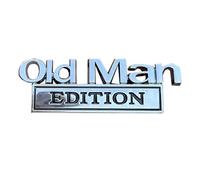 Emblema De Coche Old Man Edition, 10x3 Cm 3D Metal Emblem Decal Car Nameplate, Waterproof Adhesive Bumper Sticker for Cars, Trucks, Suvs, Motorcycles, Perfect for Tailgate, Bumper