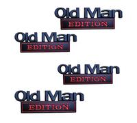 Emblema de coche Old Man Edition, calcomanía de metal 3D para coche, impermeable, adhesivo para coches, camiones, SUV, motocicletas, perfecto para portón trasero, parachoques, puertas laterales (4