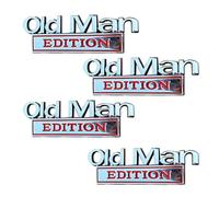 Emblema de coche Old Man Edition - Calcomanía de metal 3D para coche, impermeable, adhesivo para parachoques, coches, camiones, SUV, motocicletas, perfecto para portón trasero, parachoques, puertas