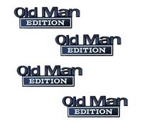 Emblema de coche Old Man Edition, calcomanía de metal 3D para coche, impermeable, adhesivo para parachoques, coches, camiones, SUV, motocicletas, perfecto para portón trasero, parachoques, puertas