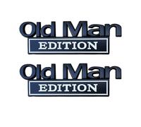 Emblema de coche Old Man Edition, calcomanía de metal 3D para coche, impermeable, adhesivo para parachoques, coches, camiones, SUV, motocicletas, perfecto para portón trasero, parachoques, puertas