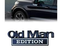 Emblema de coche Old Man Edition, calcomanía de placa de identificación de edición divertida, calcomanía para portón trasero lateral, parachoques trasero, emblema de metal para coches, camiones, SUV