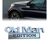 Emblema de coche Old Man Edition, insignia adhesiva de metal 3D, divertida edición para parachoques lateral trasero, adhesivo impermeable a prueba de óxido