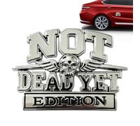 Emblema de Coche Pegatina de Calavera y Alas, Resistente a la Intemperie | Emblema Metálico de Coche para Parachoques, Rejilla, Pickups, SUV, Camión, Moto, Portón Trasero y