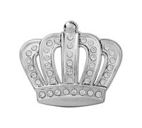 Emblema de corona para coche de cristal, accesorio portátil para coche, coronas de diamantes de imitación brillantes, decoración para el espejo trasero del maletero del coche