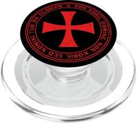 Emblema de Cruz de Caballeros templarios | Christianity Black PopSockets PopGrip para MagSafe