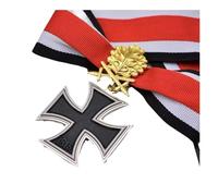 Emblema de cruz de hierro alemana, diseño de hoja de roble, oro, plata, diamante, medalla conmemorativa de caballero (C)