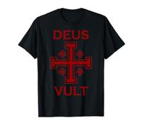 Emblema de Cruz de Jerusalén de los Caballeros Templarios | Negro Camiseta
