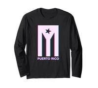 Emblema de estrella de Puerto Rico, estilo bandera de Boricua Manga Larga