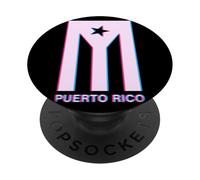 Emblema de estrella de Puerto Rico, estilo bandera de Boricua PopSockets PopGrip Adhesivo