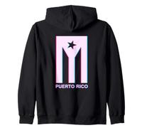 Emblema de estrella de Puerto Rico, estilo bandera de Boricua Sudadera con Capucha