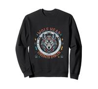 Emblema de Fuerza nórdica con Cabeza de Lobo Sudadera