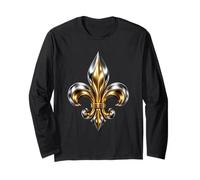 Emblema de heráldica Francesa Bicolor Fleur De lis Manga Larga