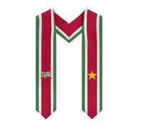 Emblema de la bandera de Surinam Estolas Chales Bandas Estudios internacionales Bufandas para graduados