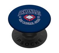 Emblema de la Bandera del Estado de Arkansas The Nature State Vintage Travel PopSockets PopGrip Adhesivo