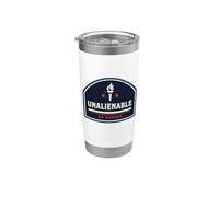 Emblema de la libertad patriótica de la Constitución inalienable por diseño Vaso térmico de acero inoxidable de doble pared