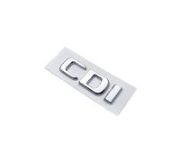 Emblema De Letras Compatible for Mercedes Benz CDI CGI TDI 4Matic Car Styling Placa De Identificación del Tronco Etiqueta Engomada del Logotipo Fuentes Planas Plata Negro Brillante (Color : Silver CD
